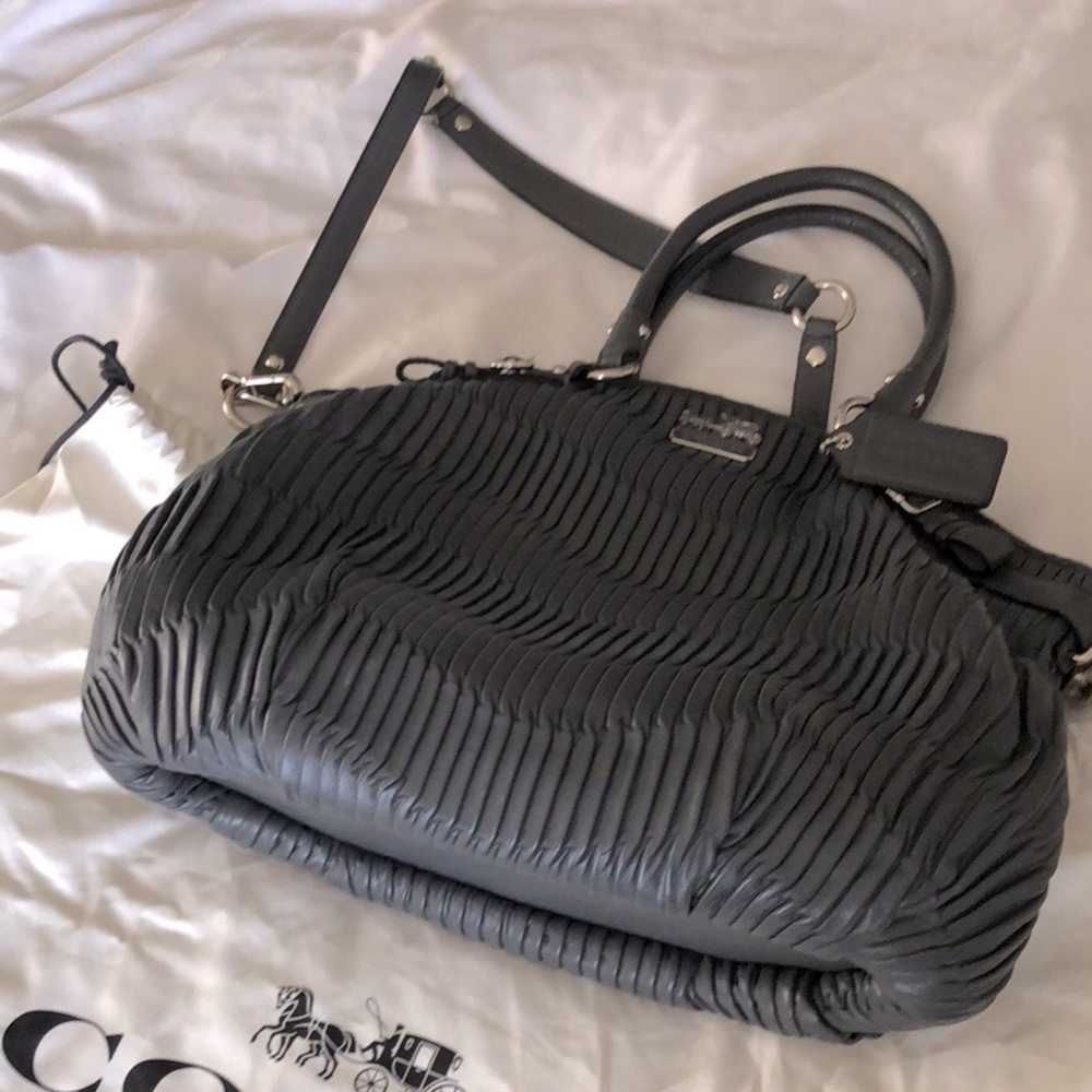 Leather Coach handbag